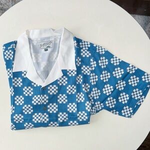 Bogey Boys by Macklemore Men’s Big Check Button Down Golf Shirt Size Medium NWOT